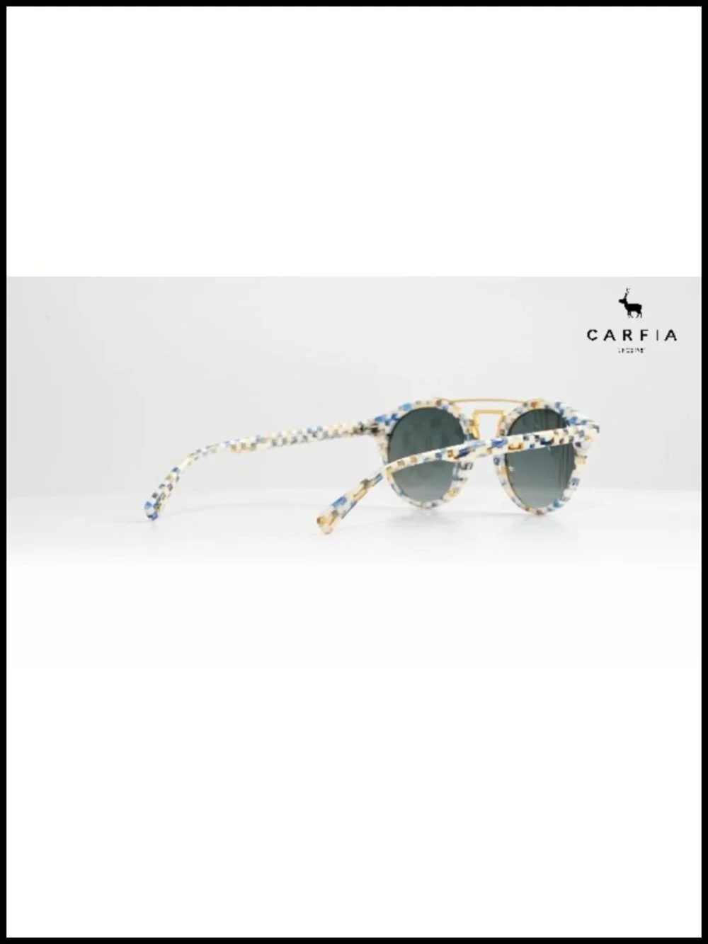 Small Face Acetate Double Bridge Sunglasses Polarized UV Protection